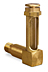 Vented Long Elbow Brass Liquid Level Gage, 1 17/32” Sight Opening, 1/2” Diameter Glass, 1/4” Male NPT Mounting Thread - B1149-5 - Oil-Rite Corp.