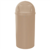 25 Gallon Domed Waste Receptacles - Beige -- RUB145 - Image
