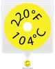 SL220F 104C TEMPERATURE SENSOR LABEL - SL220F - Telatemp Corporation