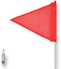 General-Purpose 12' Non-Lighted Warning Whip w/ Threaded Hex Base Triangular Orange Flag - FS12-T-O - Checkers