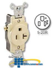 Leviton Side Wired 20 amp 125 volt Single Receptacle - 5801 - TelephoneStuff.com