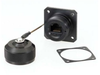 Ruggedized Flange Mount, Anodized finish with Dust Cap - T5C00009 - MilesTek Corporation