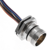 MCV, M23, Receptacle, 19 Pole, Male Straight, Discrete, 0.3M, 10A, Back Mount, Nickel Brass - MCV-19MR-0.3M-BM - Mencom Corporation