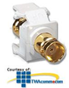 Leviton Nickel Plated F-Type Adapter - AC084-F - TelephoneStuff.com