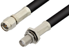 SMA Male to SMA Female Bulkhead Cable 36 Inch Length Using 93 Ohm RG62 Coax - PE3806LF-36 - Pasternack