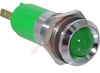 INDICATOR, 14MM, GREEN, 24V, SATIN BEZEL - 70117709 - Allied Electronics, Inc.