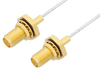 SMA Female Bulkhead to SMA Female Bulkhead Cable 60 Inch Length Using PE-SR047FL Coax, RoHS - PE34709LF-60 - Pasternack