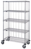 3 Sided Cart, 5 Wire Shelves; Height Quantum Storage - 42AC5133 - Newark, An Avnet Company