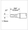 Metcal Smartheat Soldering Tip PHT-650335 - Chisel Tip - 0.394 in Tip Length - 0.07 in Tip Width - PHT-650335 - R. S. Hughes Company, Inc.