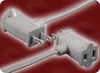 PIGGYBACK NEMA 1-15P POLARIZED GREY to SPLIT SPECIAL HOME // Power Cords // North American Power Cords // 2 Conductor Power Cords -- 1040.009 - Image