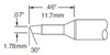 Metcal Smartheat Soldering Cartridge STTC-005 - Bevel Tip - 0.46 in Tip Length - 0.07 in Tip Width - STTC-005 - R. S. Hughes Company, Inc.