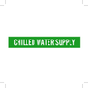Brady B-946 White on Green Vinyl Self-Adhesive Pipe Marker - 2 1/4 in Height - 2 in Character Height - 14 in Length - Printed Msg = CHILLED WATER SUPPLY - 7047-1 - 754476-79581 - R. S. Hughes Company, Inc.