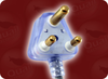 SANS 60799 SOUTH AFRICAN CLEAR to IEC-60320-C13 LEFT ANGLE CLEAR HOME // Power Cords // International Power Cords // South Africa Power Cords -- 8655.108 - Image