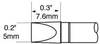 OKi SFP-CH50, 30° Chisel Cartridge 5 mm x 7.6 mm - SFP-CH50 - Ellsworth Adhesives
