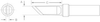 Weller Knife Tip ETKN - Knife Tip - 0.625 in Tip Length - 0.18 in Tip Width - 0.064 in Thick - 037103-16646 - R. S. Hughes Company, Inc.