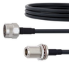 Low Loss N Male to N Female Bulkhead Cable LMR-240 Coax in 60 Inch with Times Microwave components - FMCA1937-60 - Fairview Microwave Inc.
