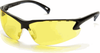 Pyramex Venture 3 Safety Glasses with Black Frame and Amber - SB5730D - Safety Glasses USA