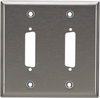 2-Port DB25 Double-Gang Stainless Steel Wallplate - WP030 - Black Box
