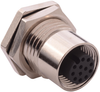 Sensor Conn, M12, Rcpt, 12Pos, Panel; Product Range Norcomp - 76Y0169 - Newark, An Avnet Company
