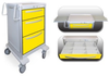 3 Drawer Junior Medium Lightweight Aluminum Isolation Cart -- JMGKA-699-YEL - Image