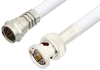 75 Ohm F Male to 75 Ohm BNC Male Cable 36 Inch Length Using 75 Ohm RG59-WHITE Coax - PE36151-36 - Pasternack