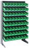 Sloped Rack, 8Shelves, 64Bins, Green; Shelving Unit Type Quantum Storage - 44AC6497 - Newark, An Avnet Company