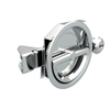 Flush Cam Latch, Medium Size, Turn Clockwise to Latch / Lock, Single or Three - Point Latching, Bail Handle Style, Chrome Plated, Bright -- 01-43-11 - Image
