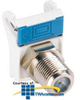 Siemon Coax MAX Flat Module with 1 F-type Adapter - MX-F-FA-02 - TelephoneStuff.com