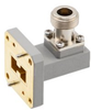 WRD-750 to Type N Female Waveguide to Coax Adapter UG Square Cover with 7.5 GHz to 18 GHz in Copper Alloy -- FMWCA1113