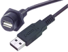 Usb Cable, Usb A Female Usb A Male, 0.5M, Black; Connector A L-Com - 90M2166 - Newark, An Avnet Company