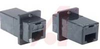 Modular Coupler, RJ12 (6x6), Straight, Black, Deluxe Panel, 50 microinches gold - 70126389 - Allied Electronics, Inc.