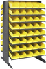 2 Side Sloped Rack, 16Shelves, 80Bin/yel; Shelving Unit Type Quantum Storage - 44AC6344 - Newark, An Avnet Company
