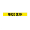 Brady B-946 Black on Yellow Vinyl Self-Adhesive Pipe Marker - 4 in Height - 3 1/2 in Character Height - 24 in Length - Printed Msg = FLOOR DRAIN - 7356-1HV - 754473-67200 - R. S. Hughes Company, Inc.