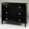 Black plain lacquer chest of drawers - FCD04/BK/P - Vaughan Designs, Inc.