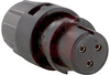 Connector; #2; Solder Cup; 3; Socket; Gold over Nickel (Standard); 600 V; Nylon - 70025428 - Allied Electronics, Inc.