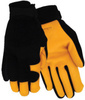 Red Steer 175 Black/Yellow Large Grain Goatskin Leather/Spandex Driver's Gloves - Wing Thumb - 046065-15293 - 046065-15293 - R. S. Hughes Company, Inc.