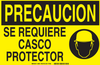 Brady B-401 Polystyrene Rectangle Yellow Personal Protection Equipment (PPE) Sign - 14 in Width x 10 in Height - Language Spanish - TEXT: PRECAUCION - 38981 - 754473-38981 - R. S. Hughes Company, Inc.