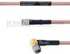 SMA Male to RA SMA Male MIL-DTL-17 Cable M17/60-RG142 Coax in 24 Inch - FMHR0024-24 - Fairview Microwave Inc.