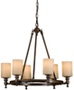 Light Single Tier Chandelier - F2496/6HTBZ - Murray Feiss Lighting