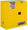 Justrite Sure-Grip EX 30 gal Yellow Hazardous Material Storage Cabinet - 43 in Width - 44 in Height - Floor Standing - 893000 - 893000 - R. S. Hughes Company, Inc.