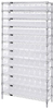 Open Wire Shelving, 12Shelves, 88Bin/clr; Shelving Unit Type Quantum Storage - 42AC7006 - Newark, An Avnet Company