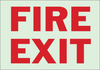Brady Bradyglo B-347 Polyester / Polystyrene Rectangle Green Emergency & Fire Exit Sign - 10 in Width x 7 in Height - Glow in the Dark - TEXT: FIRE EXIT - 90946 - 754476-90946 - R. S. Hughes Company, Inc.