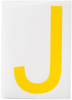 Brady Toughstripe B-514 Yellow Indoor Polyester Letter Label - 6 in Width - 8 in Height - 8 in Character Height - Printed Msg = J - 121750 - 754473-70969 - R. S. Hughes Company, Inc.