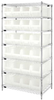Open Wire Shelving, 7Shelves, 24Bin, Clr; Shelving Unit Type Quantum Storage - 42AC7791 - Newark, An Avnet Company
