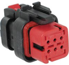CONNECTOR, AMPSEAL 16, PLUG ASSEMBLY, 6POSITION, 14-18 AWG, RED - 70084758 - Allied Electronics, Inc.