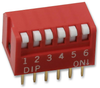 Dip Switch, 6Pos, Spst-No, Piano Key Rohs Compliant Multicomp Pro - 57AC7052 - Newark, An Avnet Company
