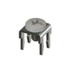 Low Profile PC Mount w/White Screw-Assembled - 7775-4 - Keystone Electronics Corp.