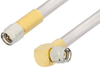SMA Male to SMA Male Right Angle Cable 24 Inch Length Using PE-SR401AL Coax , LF Solder - PE34200LF-24 - Pasternack