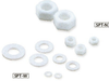 Plastic Screw - Hex Nuts / Washers - PTFE：Teflon -- SPT-M10-N - Image
