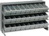 Sloped Bench Rack, 3Shelves, 27Bins, Gry; Shelving Unit Type Quantum Storage - 44AC6462 - Newark, An Avnet Company